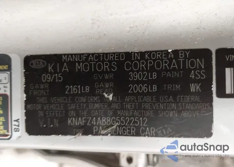 2016 Kia Forte Ex from USA, damaged, VIN KNAFZ4A88G5522512